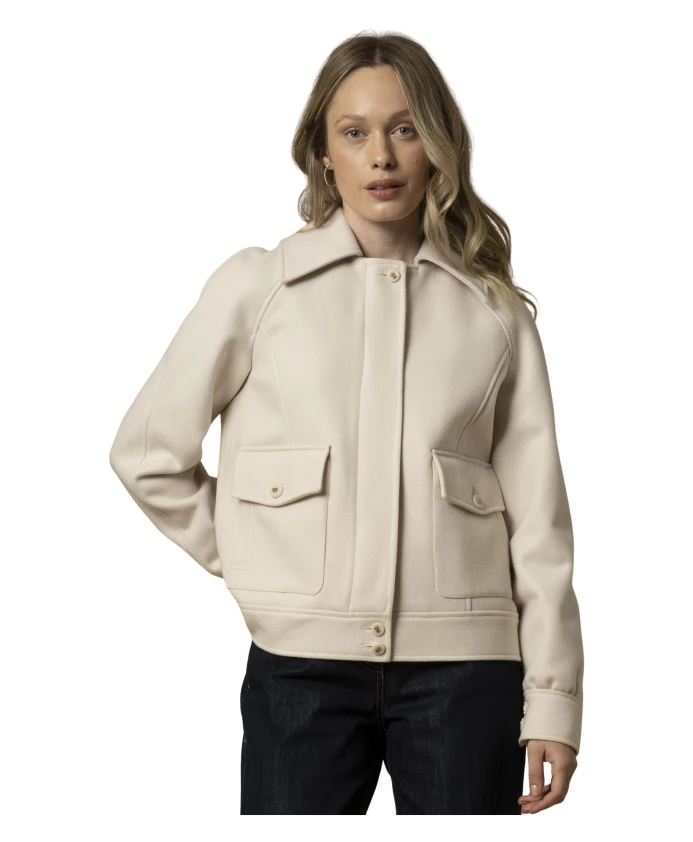 Стильная кожаная короткая куртка Kocca, бежевый
Стильная кожаная короткая куртка Kocca, бежевый