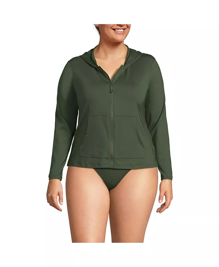 Плюс сайз худи с длинными рукавами и молнией на всю длину для защиты от солнца UPF 50 Lands' End, зеленый
Плюс сайз худи с длинными рукавами и молнией на всю длину для защиты от солнца UPF 50 Lands' End, зеленый
