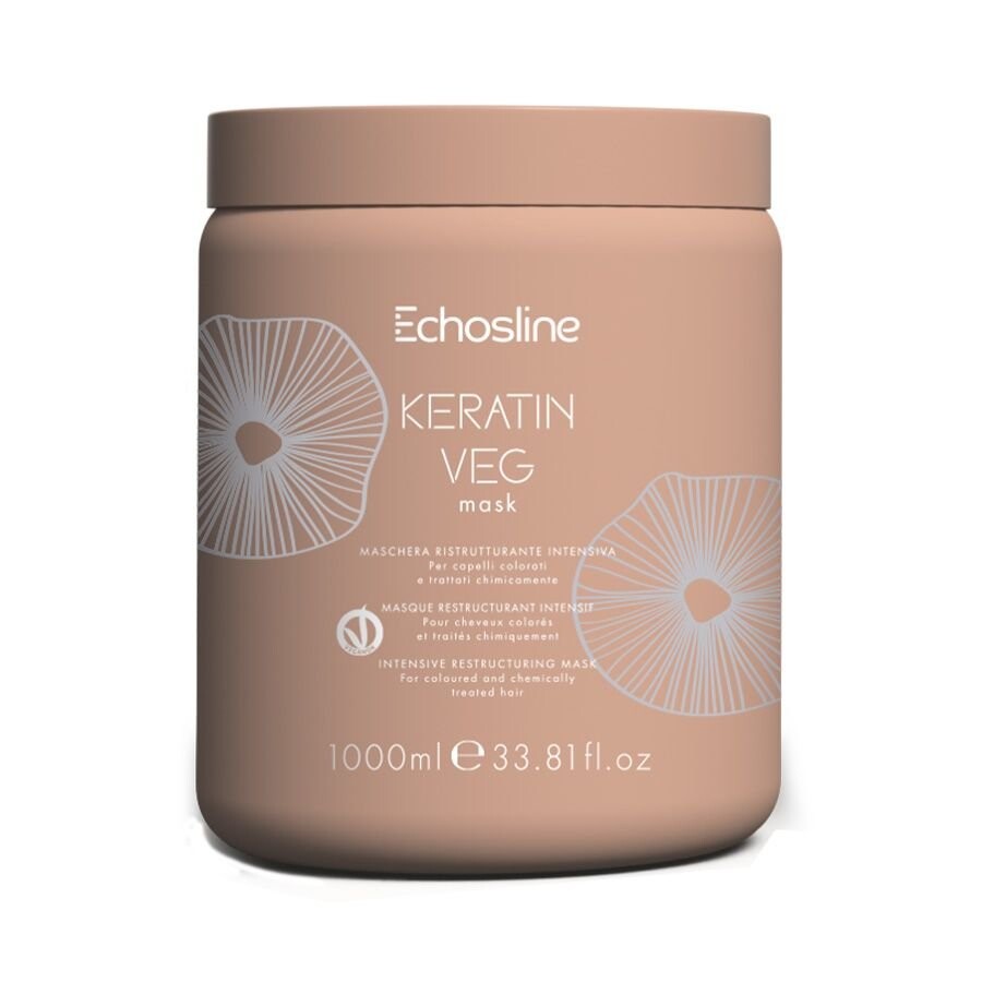 Echosline, Keratin Veg, восстанавливающая маска для волос, 1000 мл
Echosline, Keratin Veg, восстанавливающая маска для волос, 1000 мл