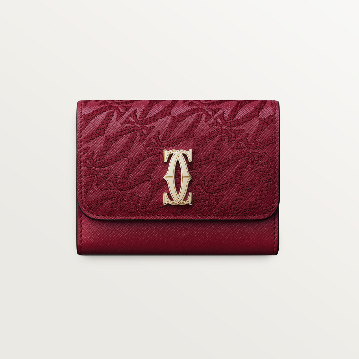 Кошелек Cartier Portefeuille mini, C de Cartier, текстурированная телячья кожа вишнево-красного цвета
Кошелек Cartier Portefeuille mini, C de Cartier, текстурированная телячья кожа вишнево-красного цвета