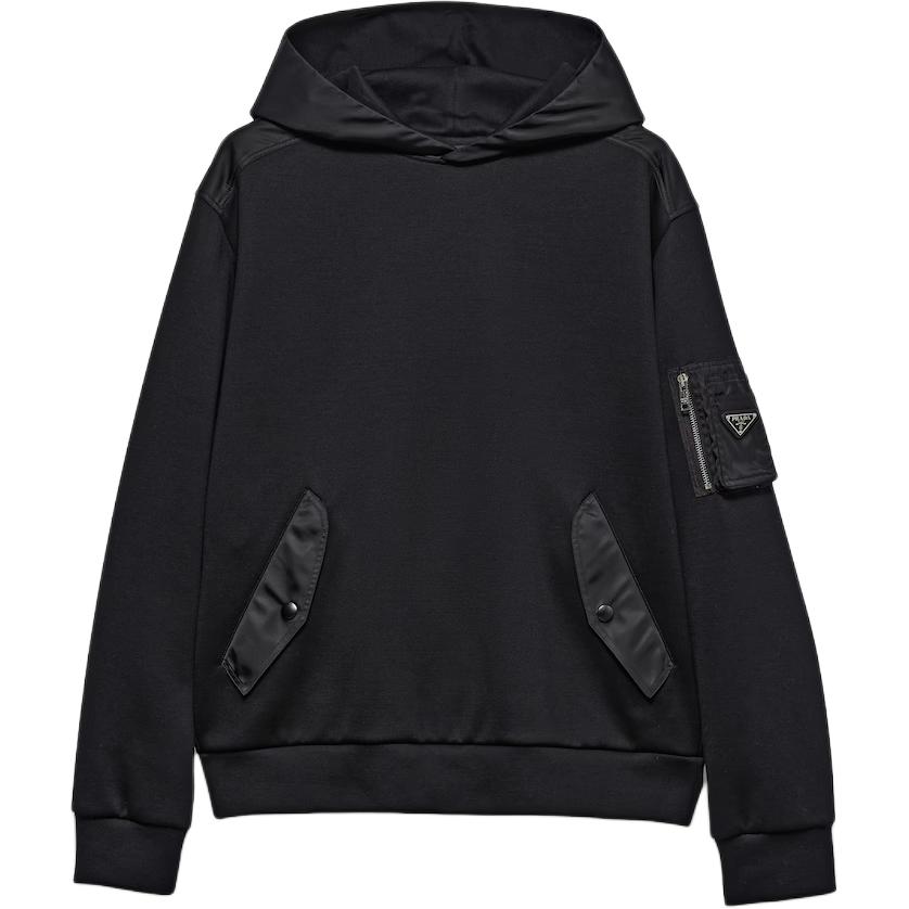 Хлопковая толстовка Prada, черный
Хлопковая толстовка Prada, черный