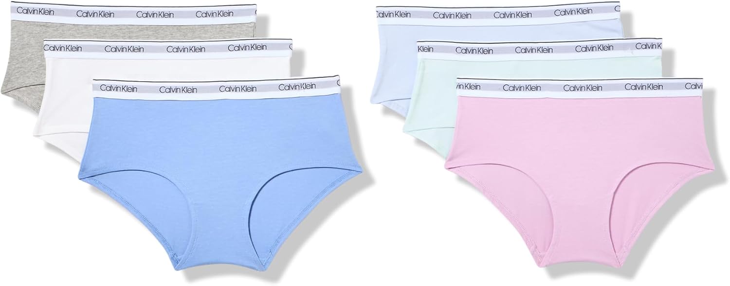 Комплект из 6 пар нижнего белья Calvin Klein для девочек из хлопка и хипстеров, Cool Tones Pack
Комплект из 6 пар нижнего белья Calvin Klein для девочек из хлопка и хипстеров, Cool Tones Pack