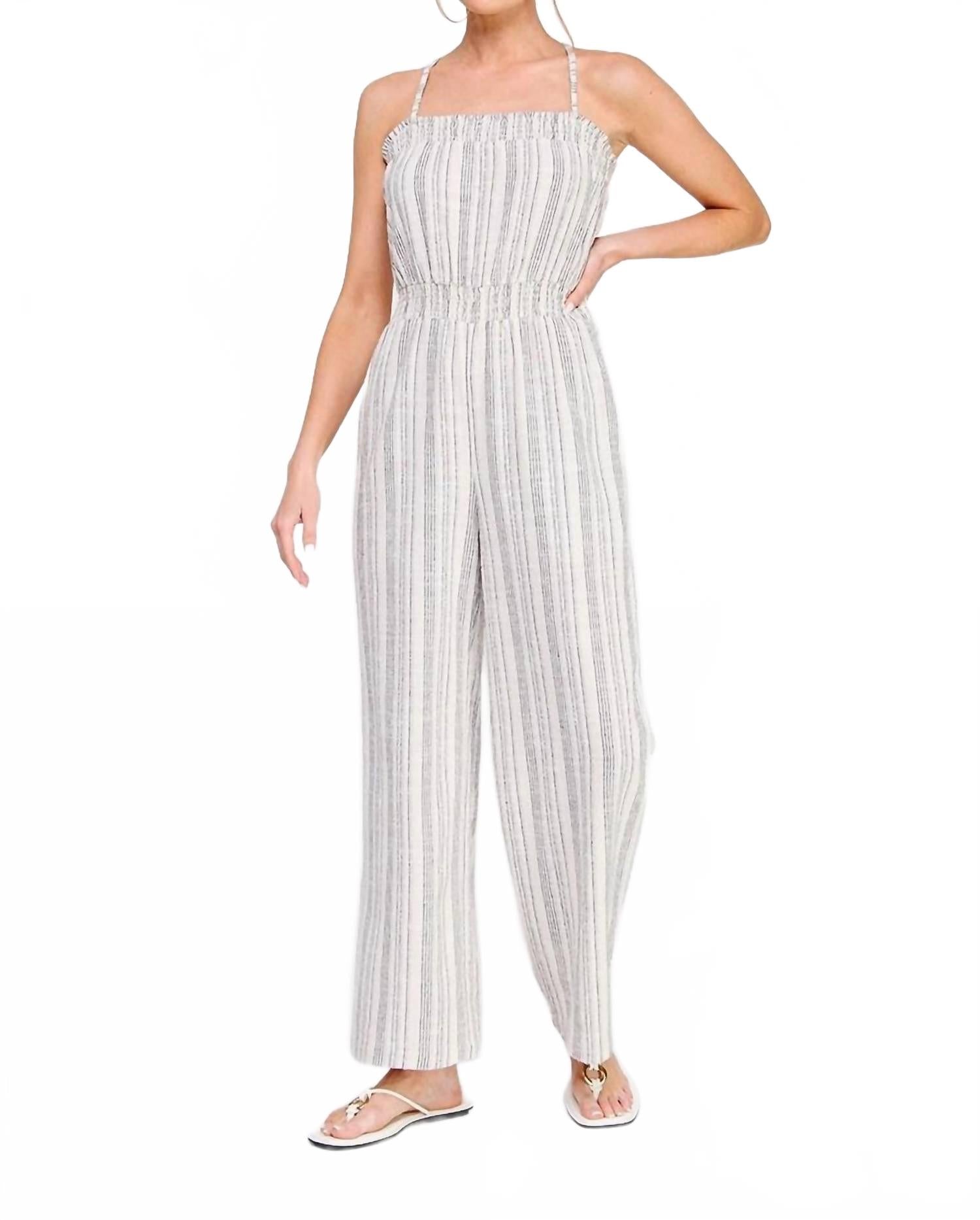 Полосатый комбинезон с завязками в синем и голубом цвете ALLIE ROSE
Полосатый комбинезон с завязками в синем и голубом цвете ALLIE ROSE