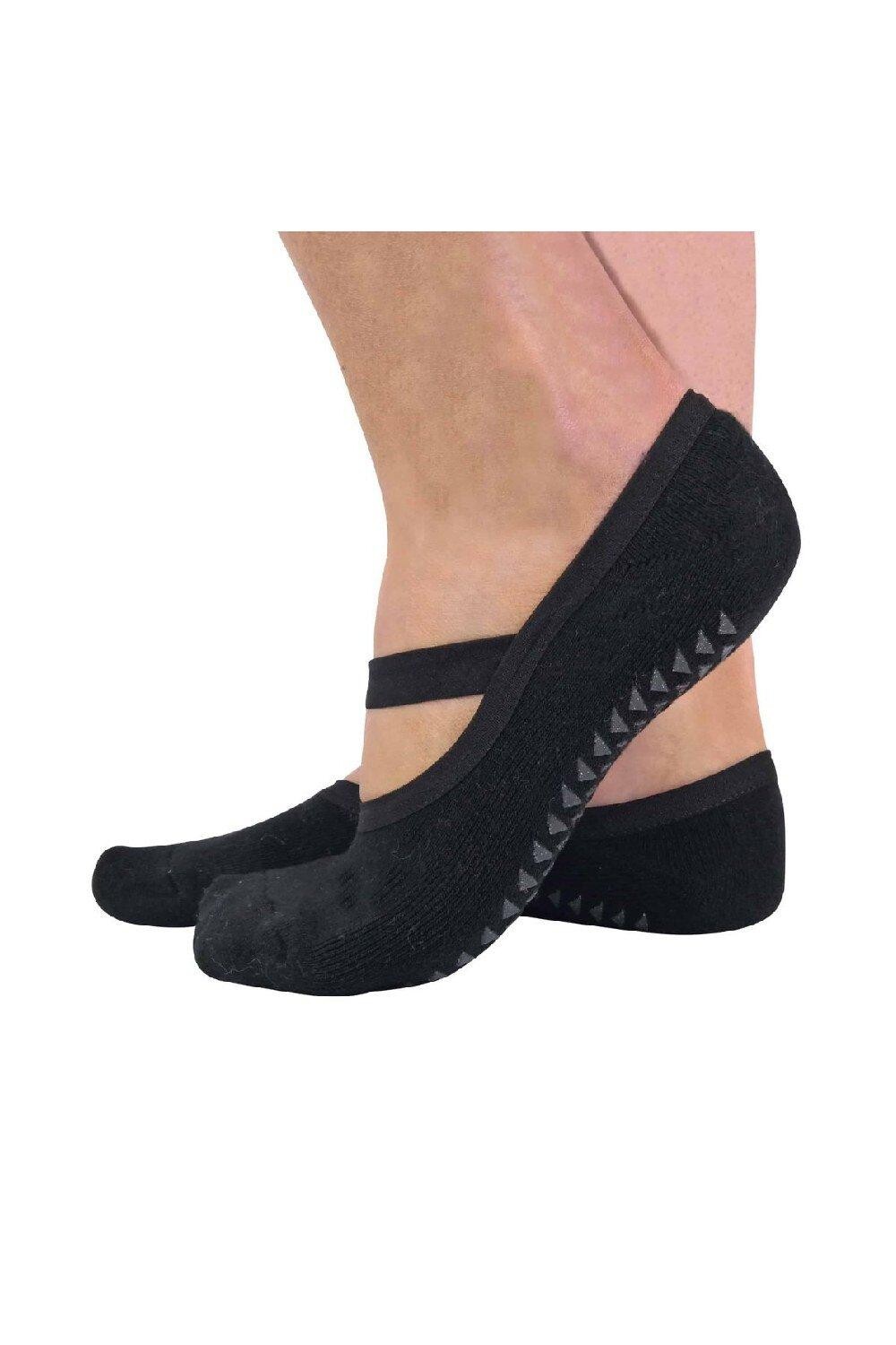 2 пары невидимых носков для йоги для пилатеса с нескользящей ручкой и ремнями Sock Snob, черный
2 пары невидимых носков для йоги для пилатеса с нескользящей ручкой и ремнями Sock Snob, черный