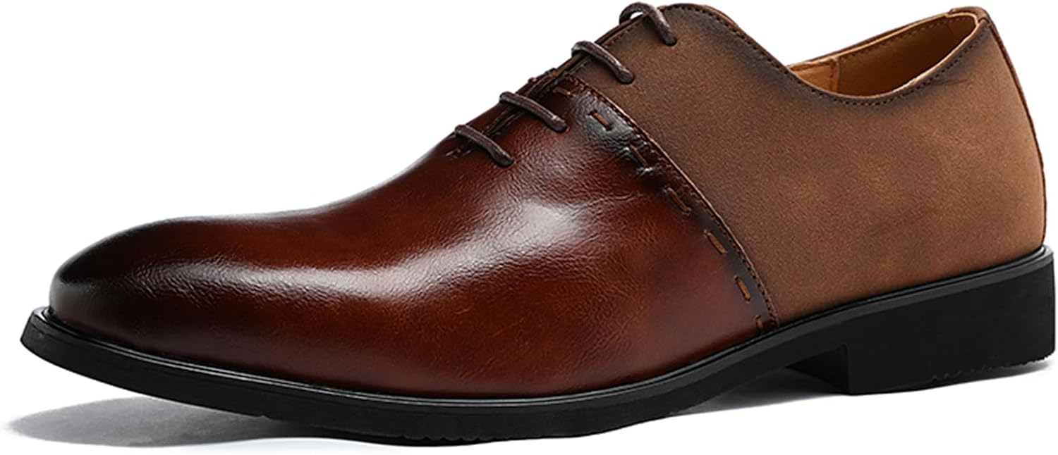 Мужские кожаные оксфорды на шнуровке с заостренным носком, низким каблуком, формальные дерби, отлично подходят для бизнеса, офиса, свадеб и вечеринок Psieicwm, коричневый
Мужские кожаные оксфорды на шнуровке с заостренным носком, низким каблуком, формальные дерби, отлично подходят для бизнеса, офиса, свадеб и вечеринок Psieicwm, коричневый