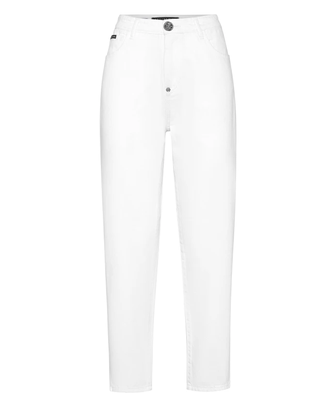 Джинсовые брюки в стиле "мом" Philipp Plein, белый
Джинсовые брюки в стиле "мом" Philipp Plein, белый