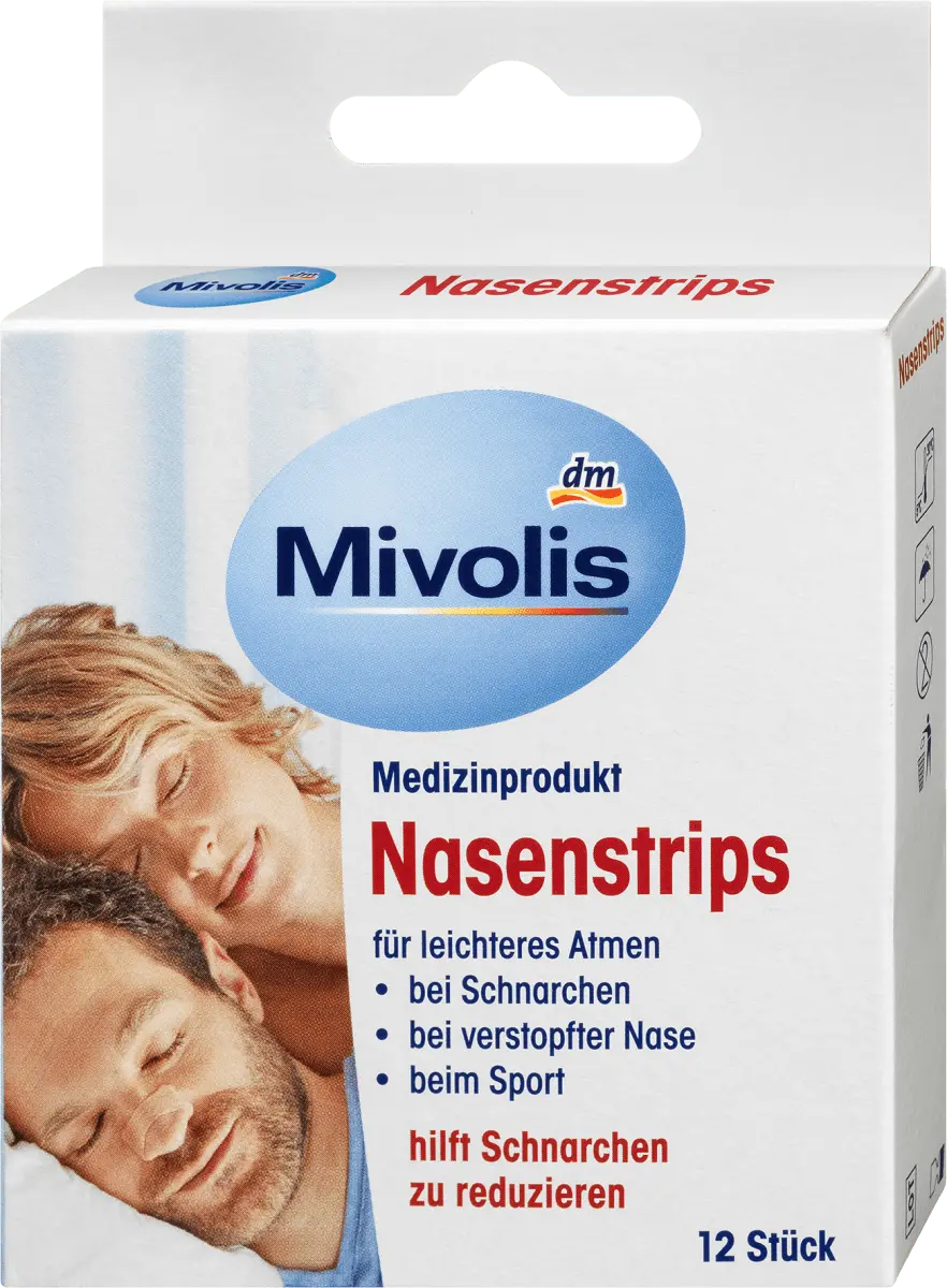 Назальные полоски 12 шт. Mivolis
Назальные полоски 12 шт. Mivolis