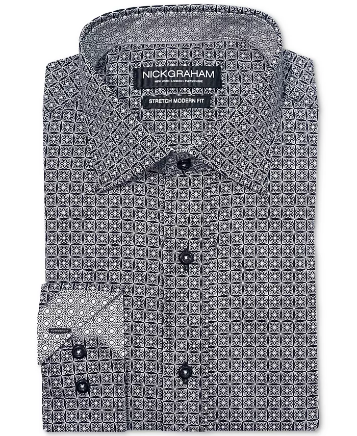 Мужская классическая рубашка Modern-Fit с цветочным мозаичным принтом Nick Graham, черный
Мужская классическая рубашка Modern-Fit с цветочным мозаичным принтом Nick Graham, черный