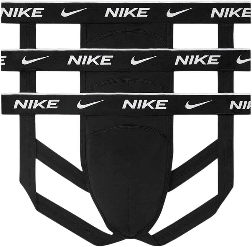 Набор из 3 мужских бандажей Nike Dri-FIT Essential из хлопка и эластичного хлопка, Black/Black
Набор из 3 мужских бандажей Nike Dri-FIT Essential из хлопка и эластичного хлопка, Black/Black