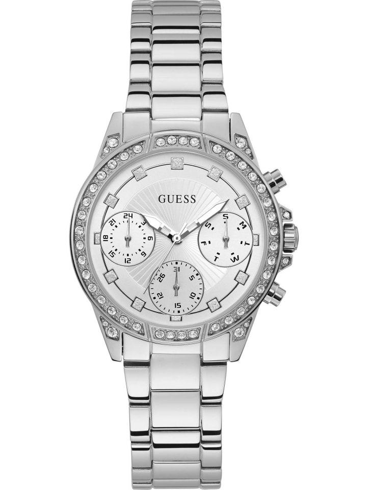 Guess Аналоговые женские часы серебристого цвета
Guess Аналоговые женские часы серебристого цвета