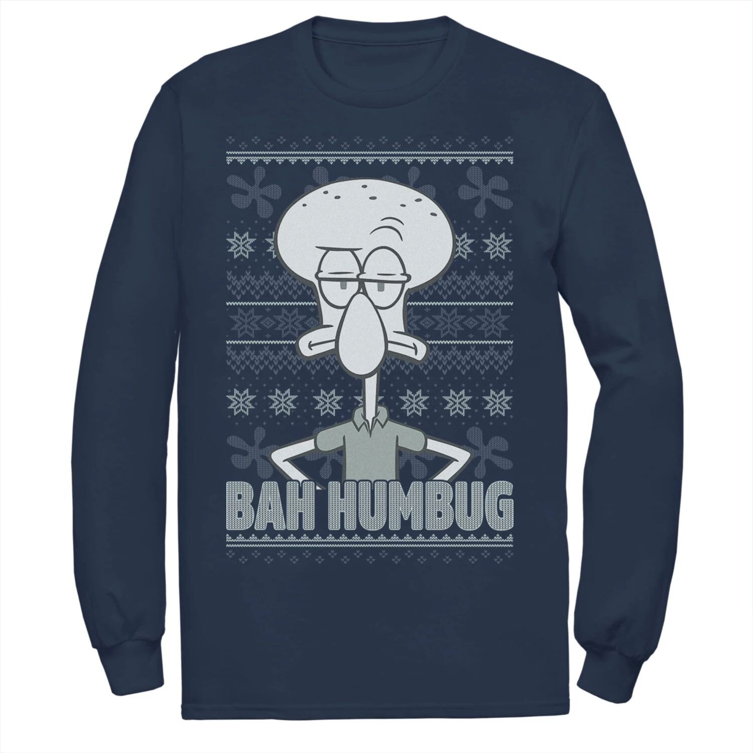 Мужская футболка SpongeBob SquarePants Squidward Bah Humbug Ugly Christmas с длинными рукавами и цветами Nickelodeon, синий
Мужская футболка SpongeBob SquarePants Squidward Bah Humbug Ugly Christmas с длинными рукавами и цветами Nickelodeon, синий