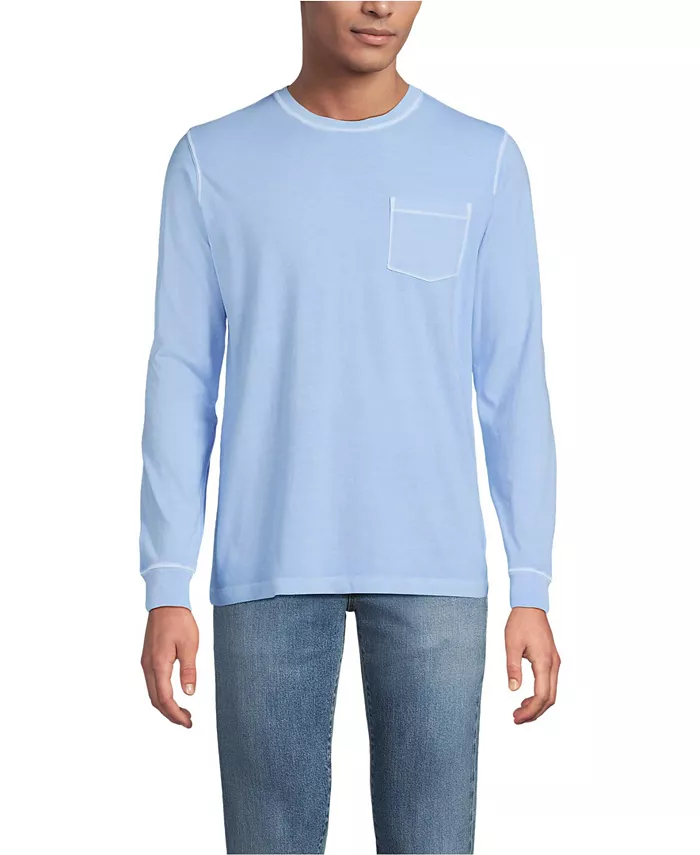 Мужская удлиненная футболка Super-T с длинным рукавом, карманом и эффектом выцветания на солнце Lands' End, синий
Мужская удлиненная футболка Super-T с длинным рукавом, карманом и эффектом выцветания на солнце Lands' End, синий