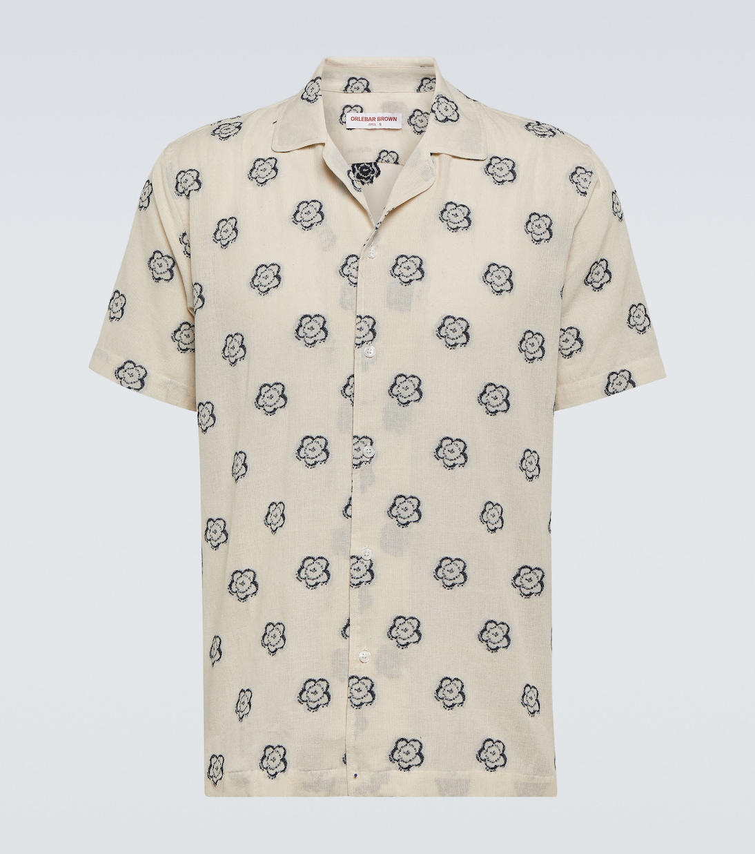 Рубашка для боулинга Marne из жаккардовой хлопковой смеси Orlebar Brown, White Sand
Рубашка для боулинга Marne из жаккардовой хлопковой смеси Orlebar Brown, White Sand