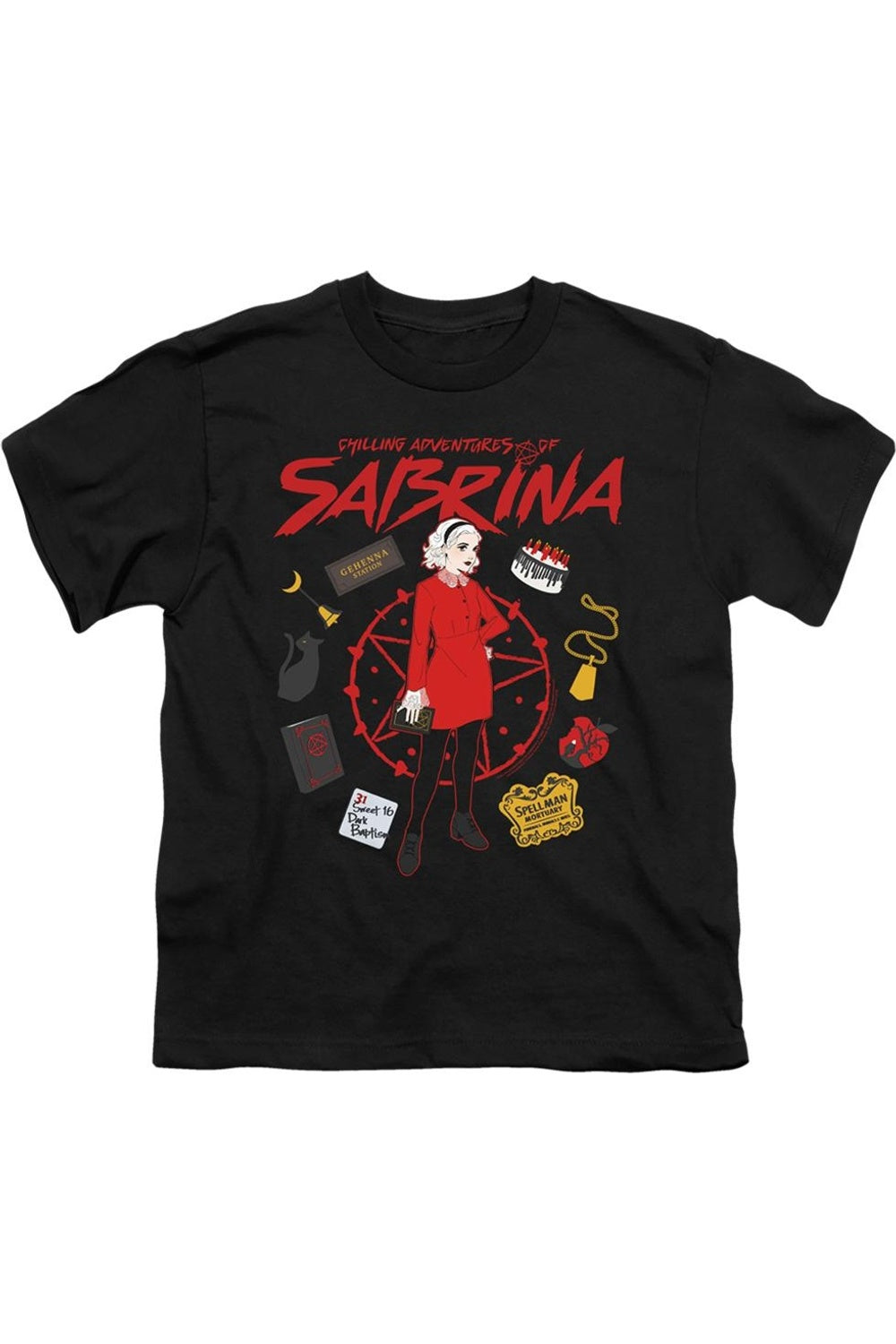 Футболка с коротким рукавом "Chilling Adventures Of Sabrina" для детей Gildan, черный 
Футболка с коротким рукавом "Chilling Adventures Of Sabrina" для детей Gildan, черный