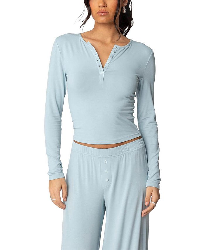 Топ Kait Henley Edikted, синий
Топ Kait Henley Edikted, синий