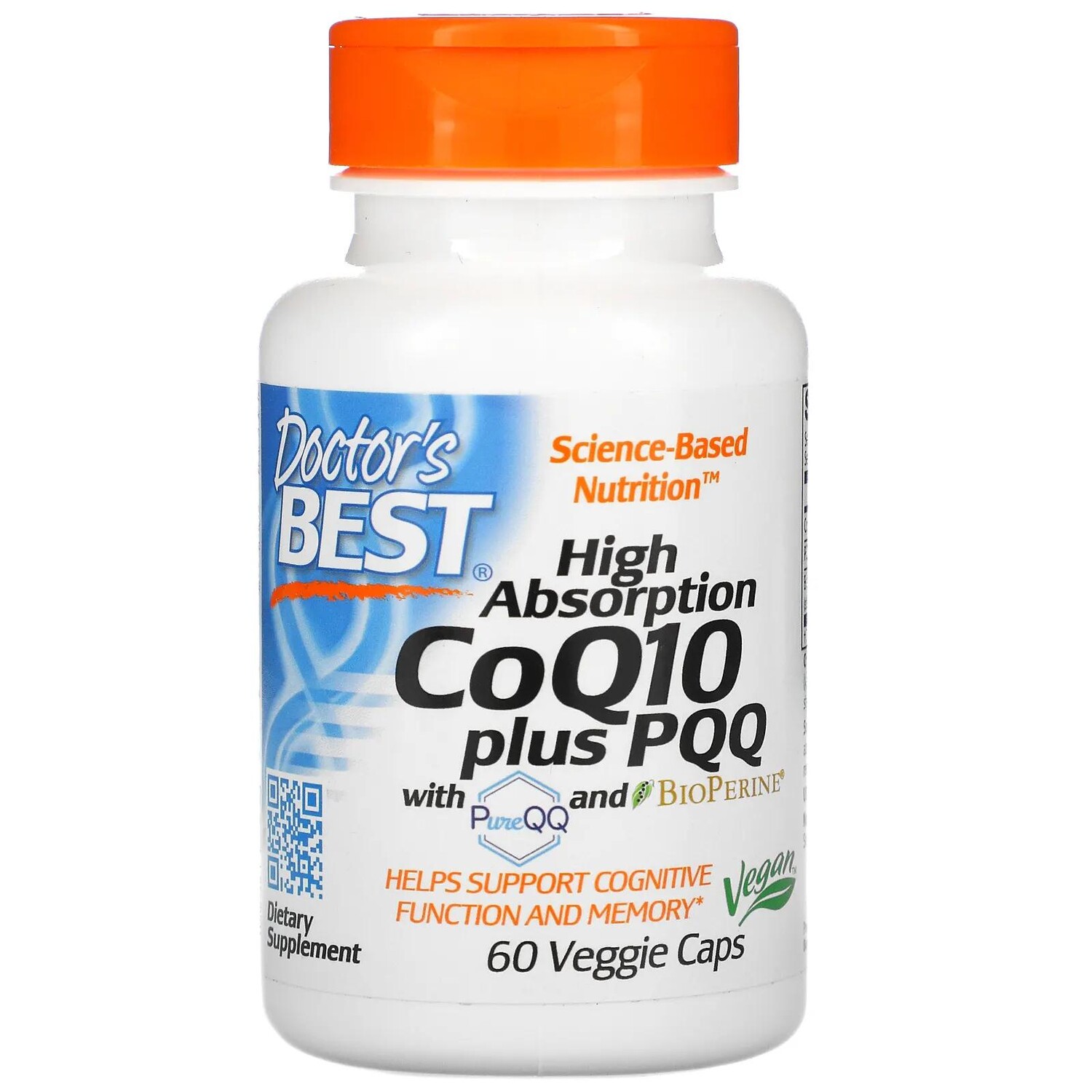 Doctor's Best High Absorption CoQ10 plus PQQ 60 Veggie Caps
Doctor's Best High Absorption CoQ10 plus PQQ 60 Veggie Caps