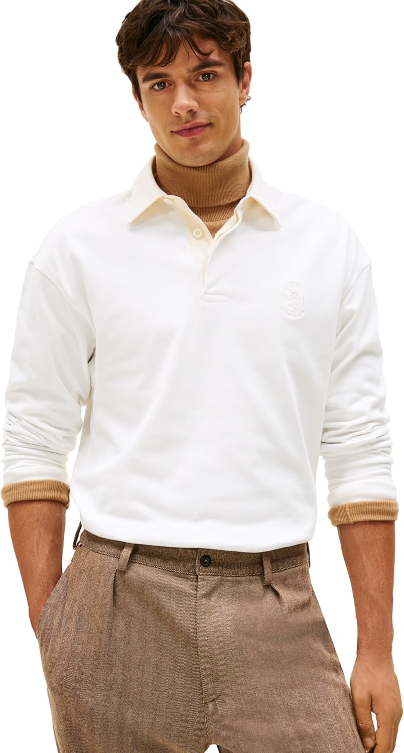 Мужской регбийный свитер Tommy Hilfiger средней плотности с вышитым логотипом, Ecru
Мужской регбийный свитер Tommy Hilfiger средней плотности с вышитым логотипом, Ecru