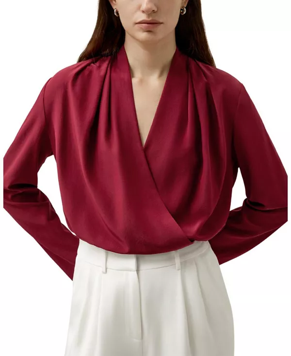 Блузка из крепдешина с длинными рукавами Lilysilk, красный
Блузка из крепдешина с длинными рукавами Lilysilk, красный