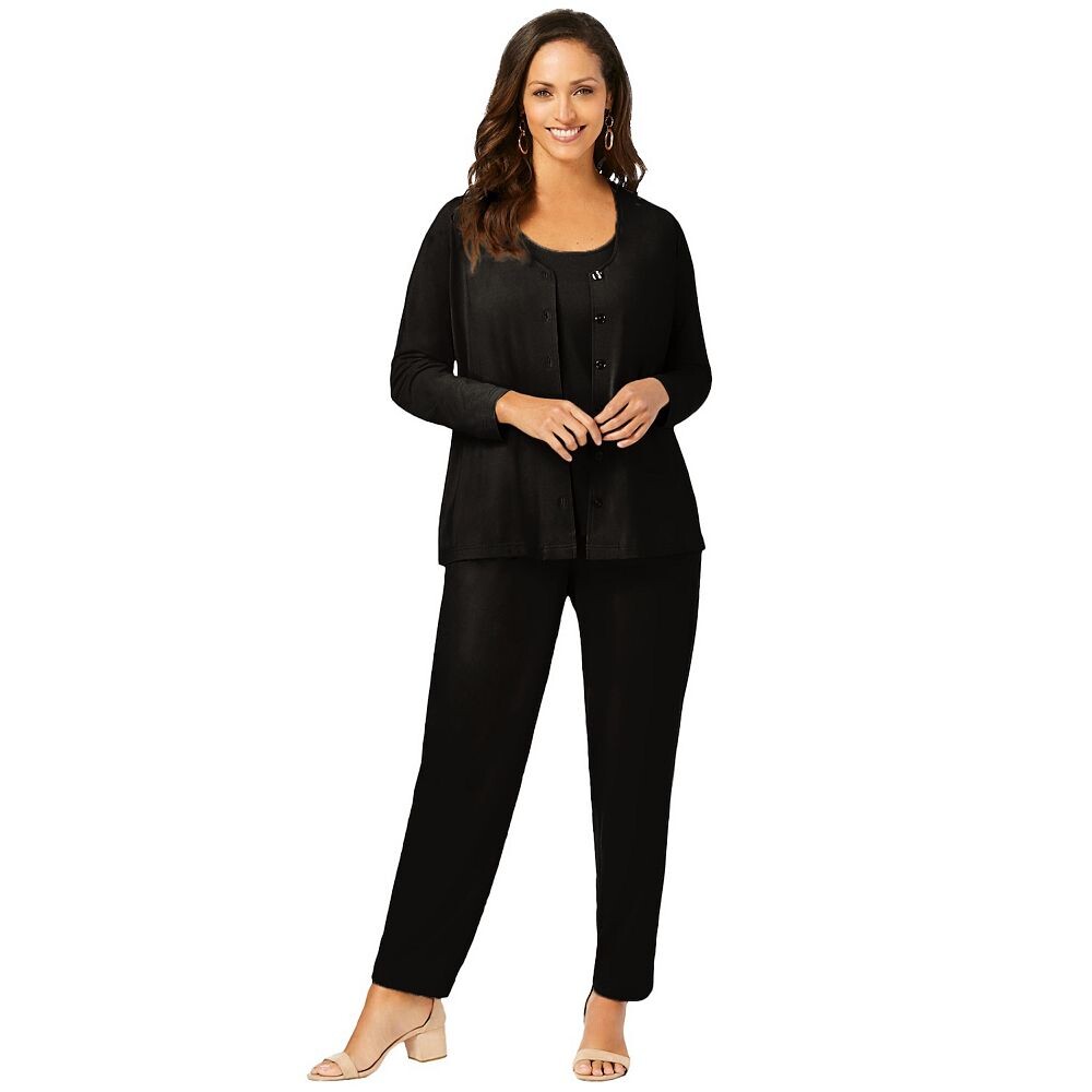 Jessica London Женский гардероб больших размеров из 4 предметов эластичного трикотажа, черный
Jessica London Женский гардероб больших размеров из 4 предметов эластичного трикотажа, черный