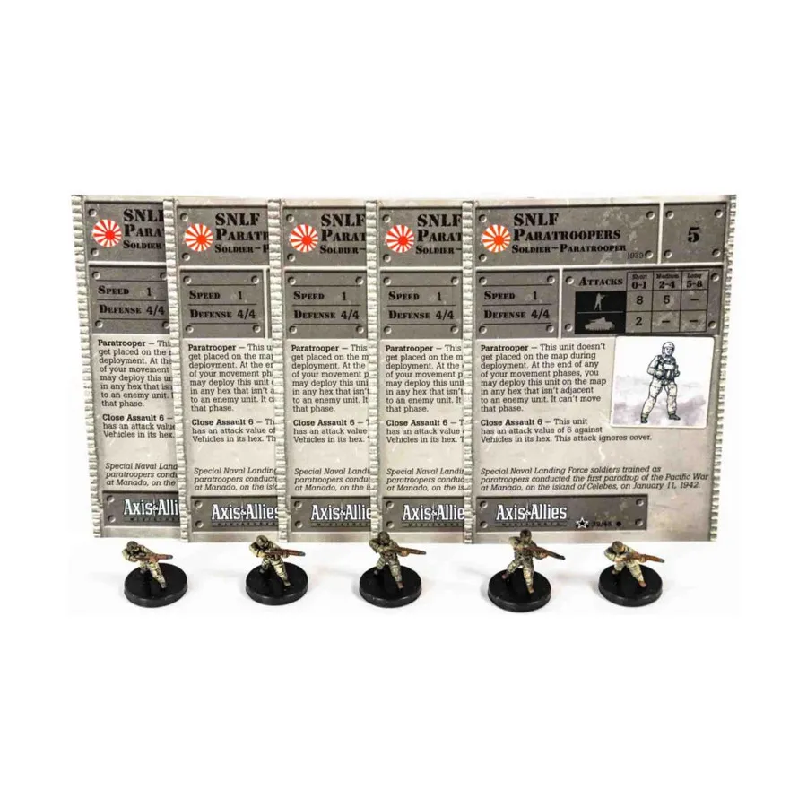Парашютисты SNLF (C) x5, Axis & Allies - Collectible Miniatures Game - Set #2 Singles
Парашютисты SNLF (C) x5, Axis & Allies - Collectible Miniatures Game - Set #2 Singles