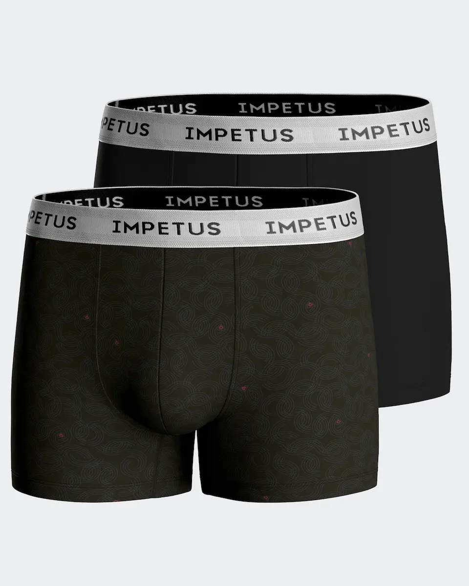 Упаковка из двух мужских трикотажных трусов-боксеров черного цвета Impetus, черный
Упаковка из двух мужских трикотажных трусов-боксеров черного цвета Impetus, черный