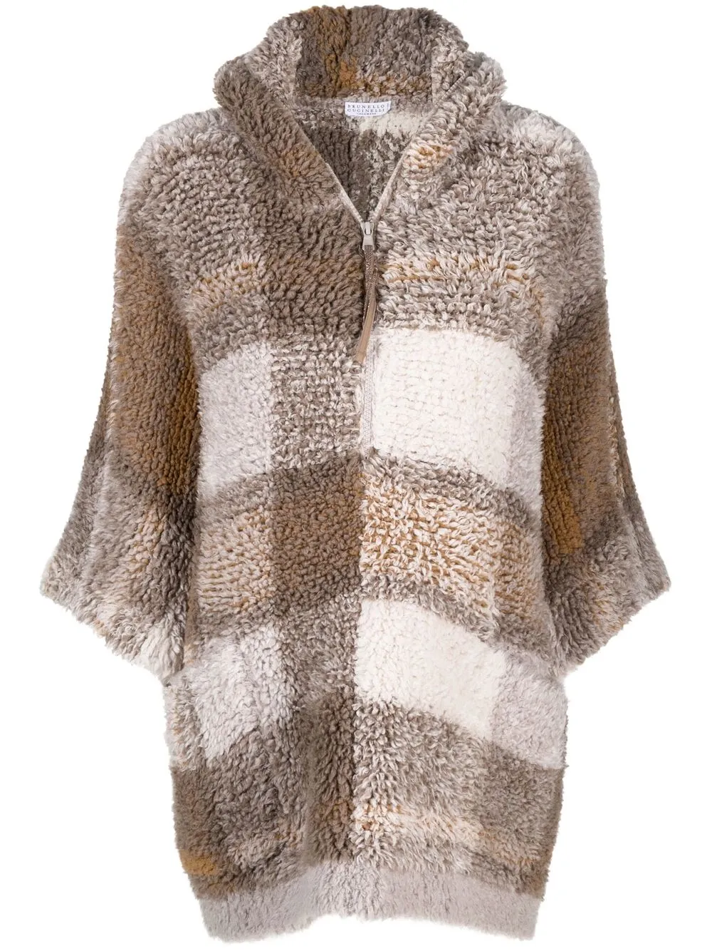 Кашемировое пончо в клетку Brunello Cucinelli, нейтральный
Кашемировое пончо в клетку Brunello Cucinelli, нейтральный