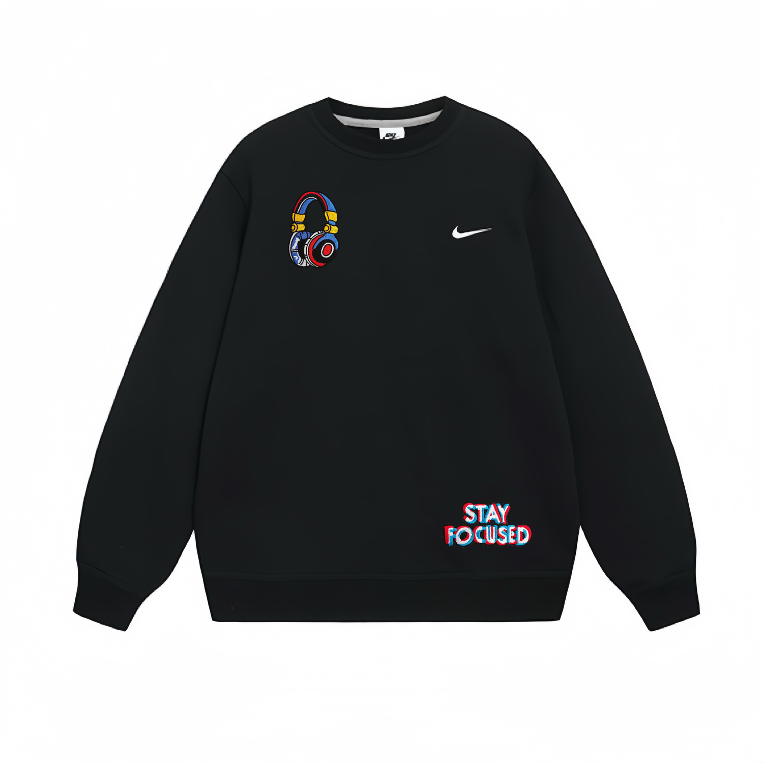 Nike Толстовка унисекс, черные, с круглым вырезом, средней толщины, стандартного размера
Nike Толстовка унисекс, черные, с круглым вырезом, средней толщины, стандартного размера