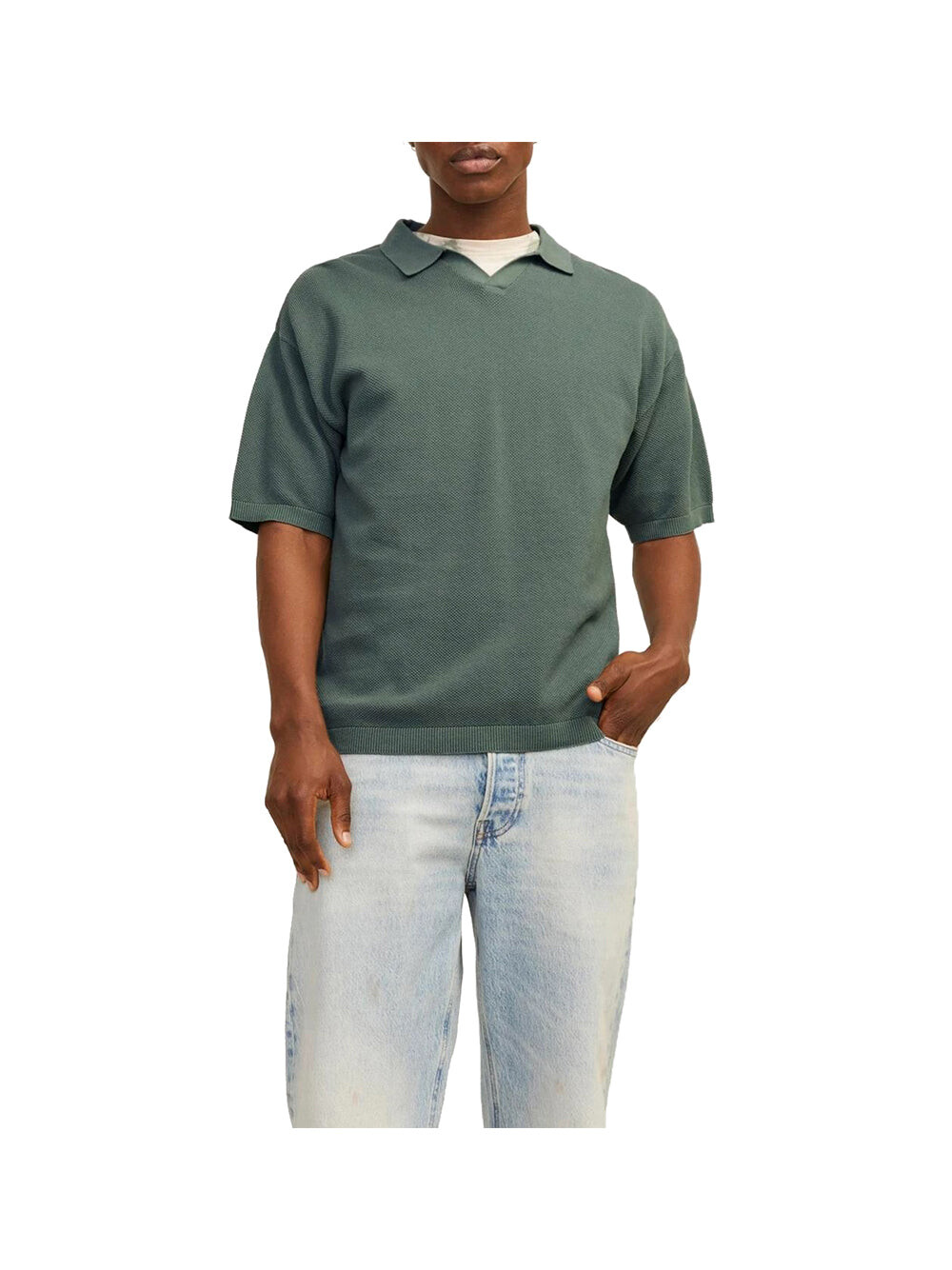 Зеленая мужская футболка-поло Jack&Jones
Зеленая мужская футболка-поло Jack&Jones