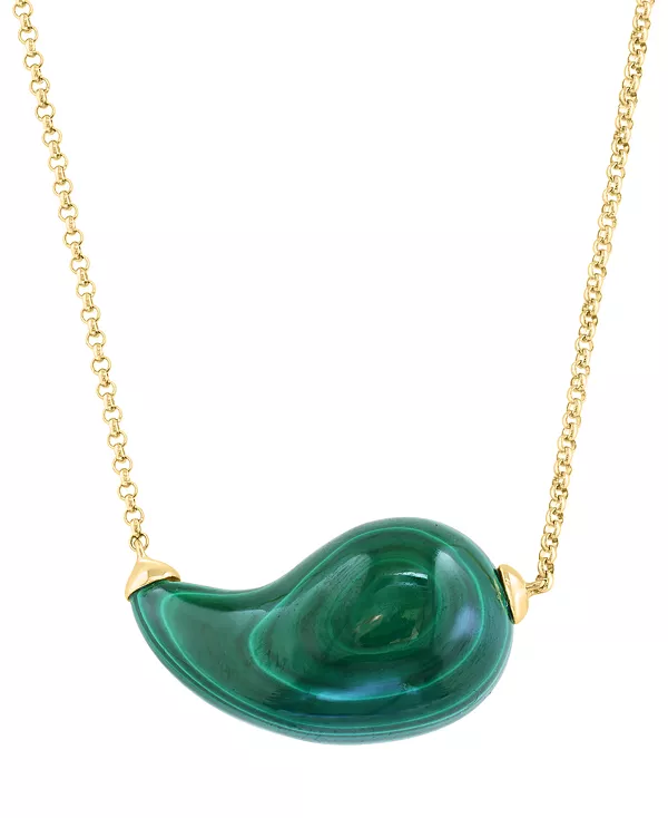 Ожерелье с кулоном в форме капли из малахита Эффи из 14-каратного золота, 15 дюймов + удлинитель 1 дюйм Effy Collection, malachite
Ожерелье с кулоном в форме капли из малахита Эффи из 14-каратного золота, 15 дюймов + удлинитель 1 дюйм Effy Collection, malachite