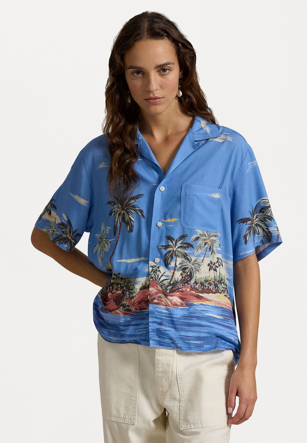 Блузка на пуговицах TROPICAL PRINT CAMP SHIRT Polo Ralph Lauren, светло-голубой
Блузка на пуговицах TROPICAL PRINT CAMP SHIRT Polo Ralph Lauren, светло-голубой