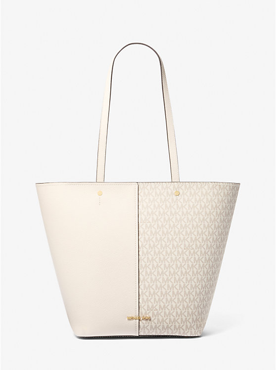 Большая фирменная сумка-тоут Flora с логотипом и кожаной отделкой Michael Kors, мультиколор
Большая фирменная сумка-тоут Flora с логотипом и кожаной отделкой Michael Kors, мультиколор