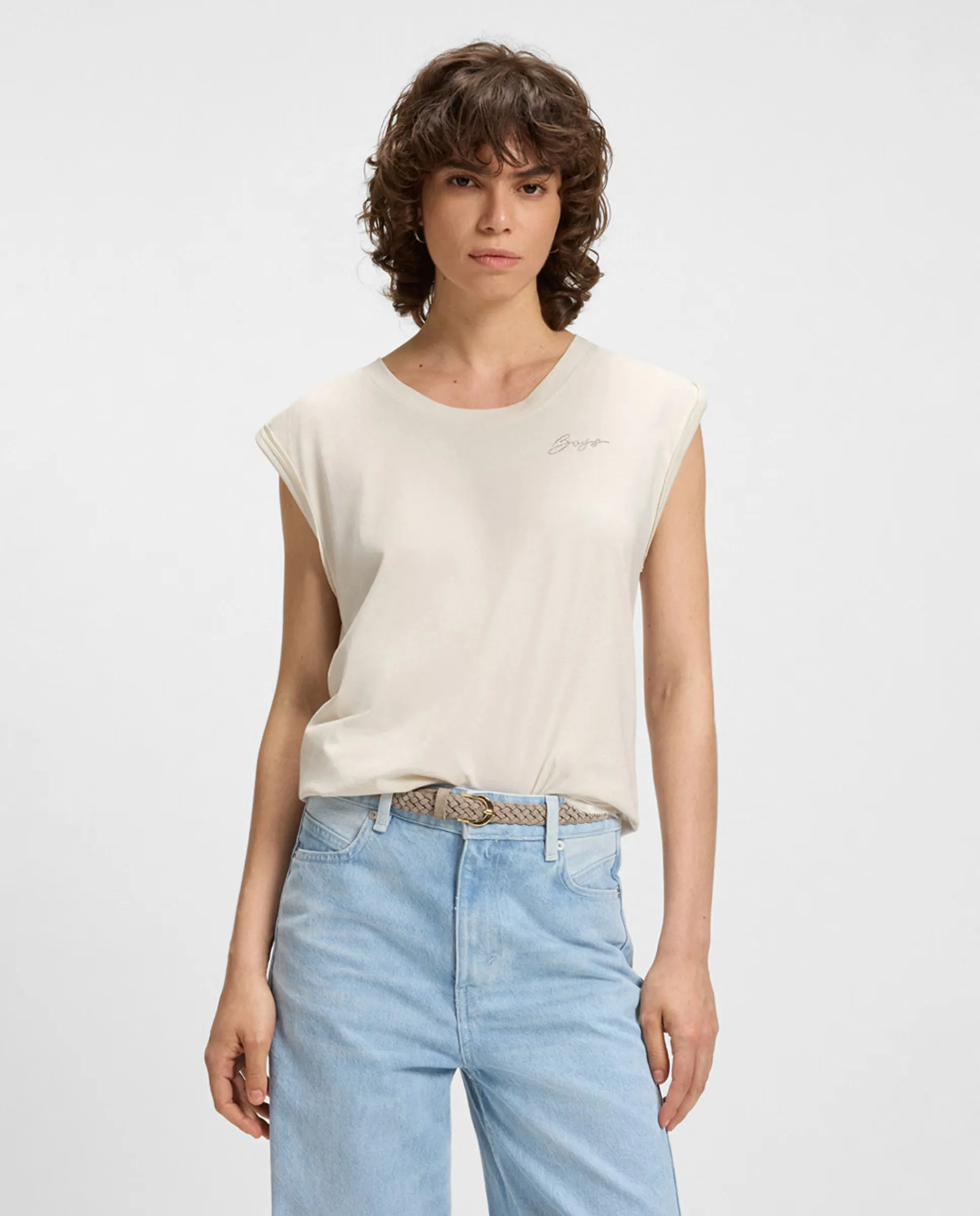 Футболка с круглым вырезом без рукавов Boss Orange, цвет Crudo
Футболка с круглым вырезом без рукавов Boss Orange, цвет Crudo