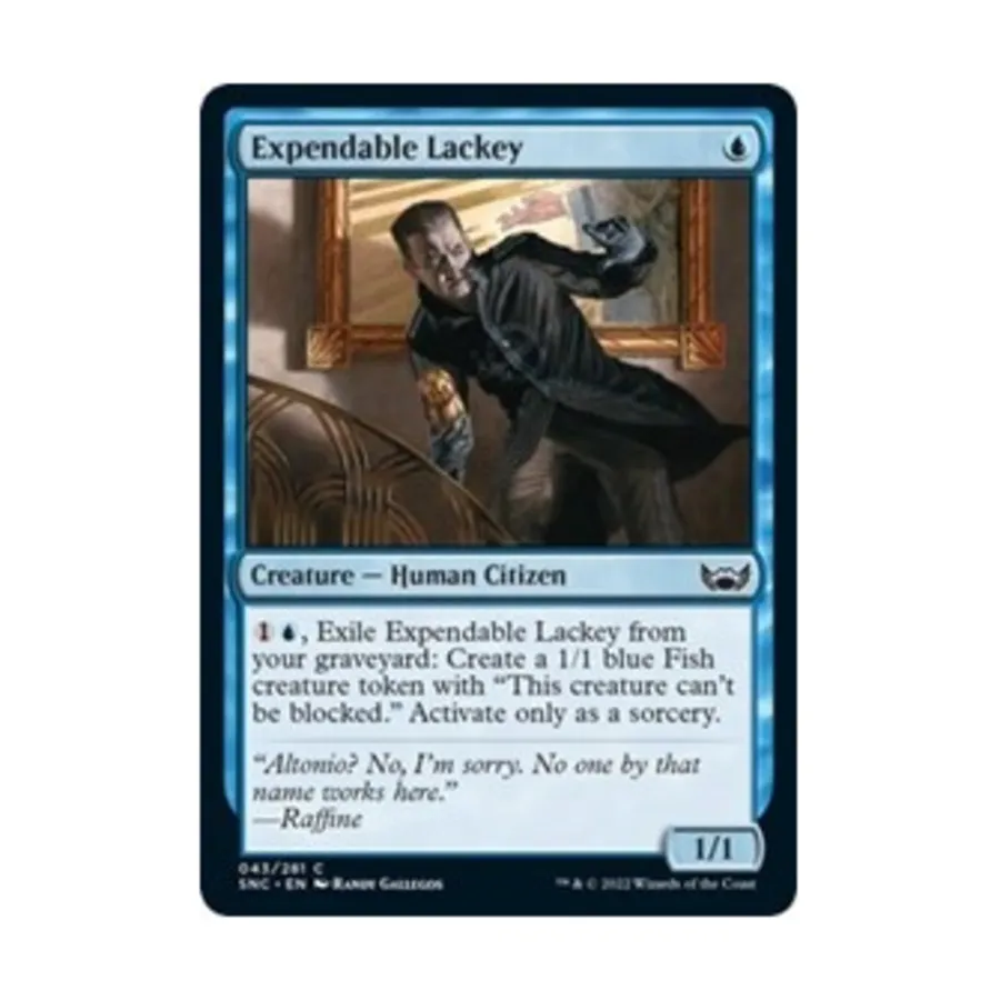 CCG Расходный лакей (С), MTG - Streets of New Capenna
CCG Расходный лакей (С), MTG - Streets of New Capenna