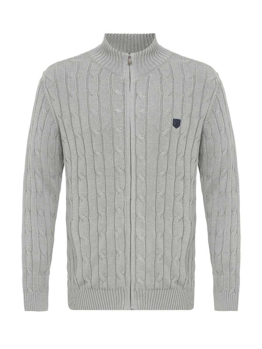 Вязаный кардиган Jacey Quinn Faber, пятнистый серый 
Вязаный кардиган Jacey Quinn Faber, пятнистый серый