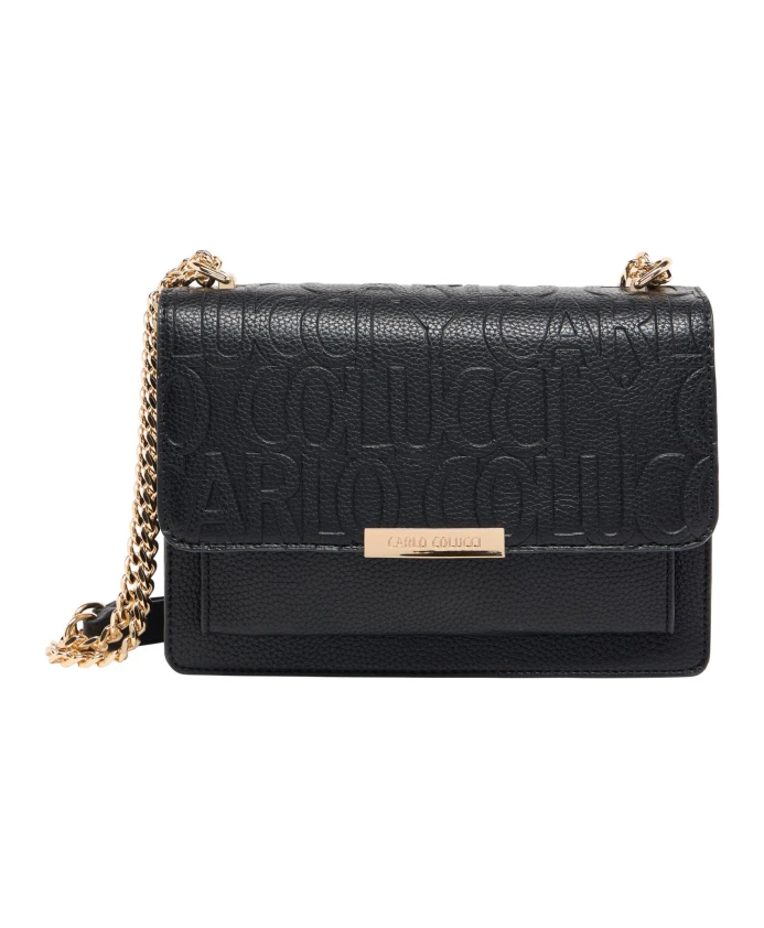 Сумка через плечо с тисненым логотипом. Carlo Colucci, черный
Сумка через плечо с тисненым логотипом. Carlo Colucci, черный