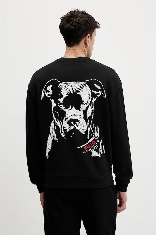 Хлопковая толстовка Hugo, черный
Хлопковая толстовка Hugo, черный