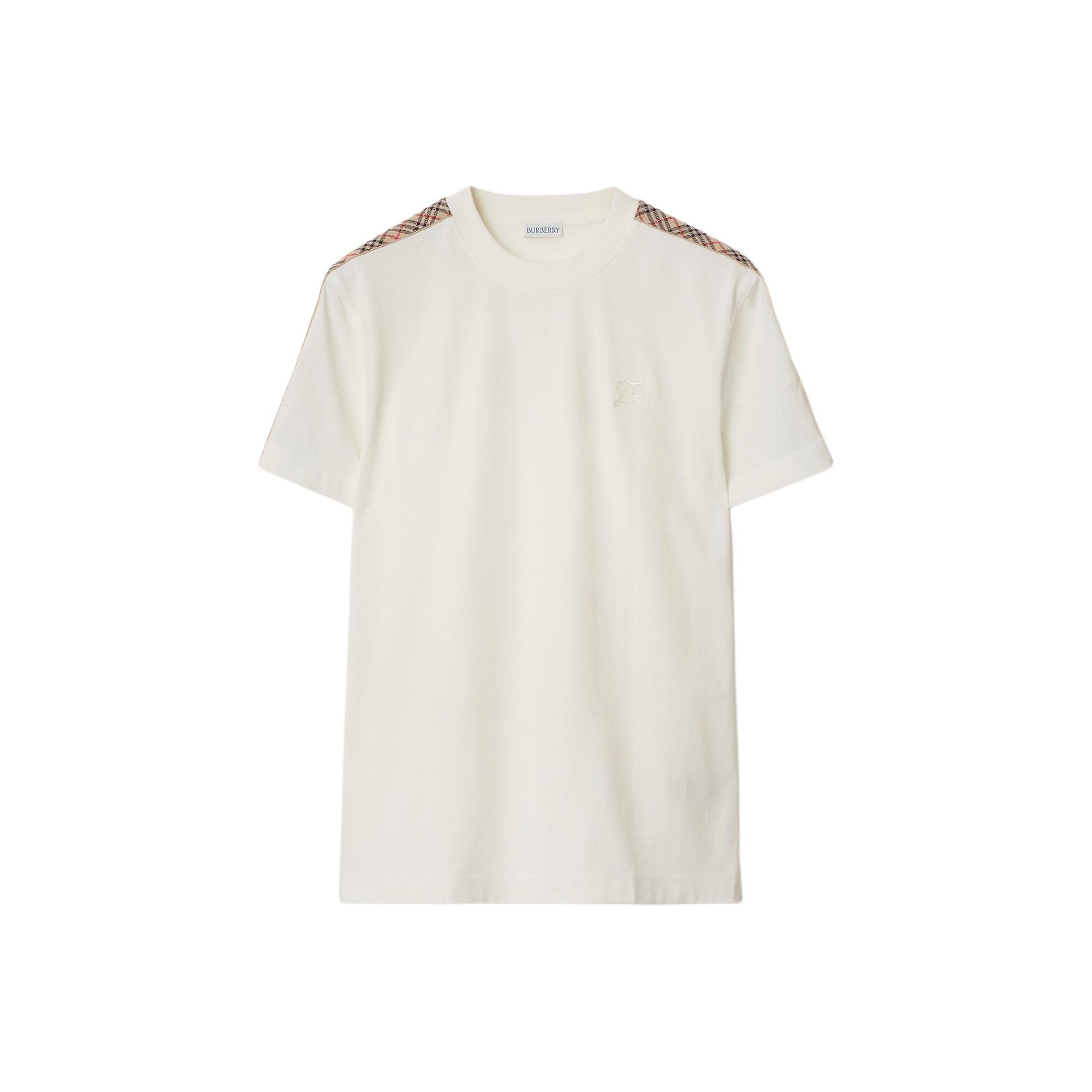 Футболка Cotton с клетчатым кантом Burberry, белый
Футболка Cotton с клетчатым кантом Burberry, белый