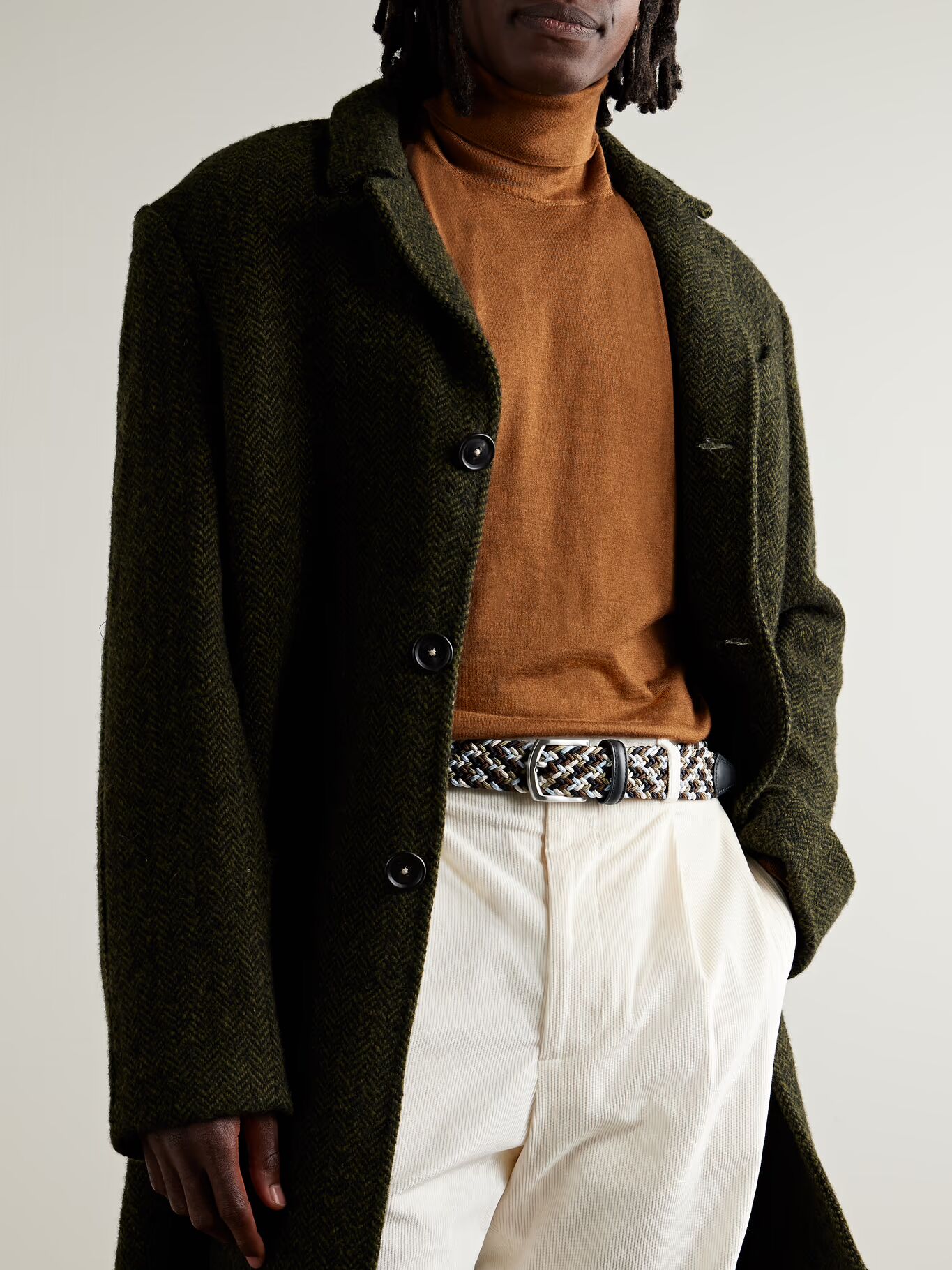 Эластичный ремень с кожаной отделкой шириной 3,5 см ANDERSON'S, синий
Эластичный ремень с кожаной отделкой шириной 3,5 см ANDERSON'S, синий