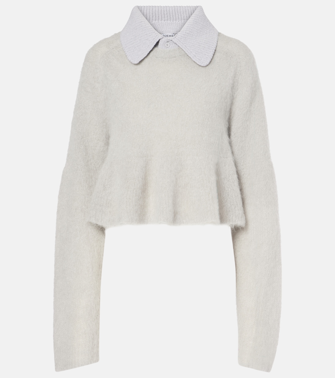 Свитер из смесовой мохеровой пряжи Loewe, серый
Свитер из смесовой мохеровой пряжи Loewe, серый