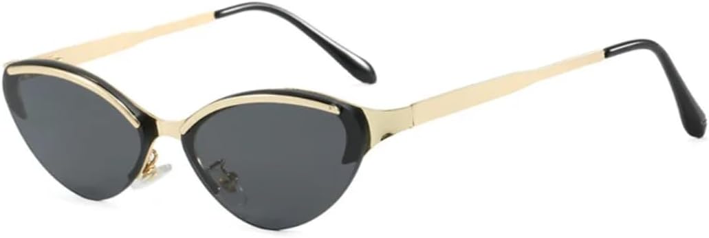 Jnpcxi Модные солнцезащитные очки «кошачий глаз» для женщин, ретро-металлические, разноцветные, с градиентом, защита от УФ-излучения UV400, модные солнцезащитные очки для мужчин TVTBBVV, Gold Black
Jnpcxi Модные солнцезащитные очки «кошачий глаз» для женщин, ретро-металлические, разноцветные, с градиентом, защита от УФ-излучения UV400, модные солнцезащитные очки для мужчин TVTBBVV, Gold Black