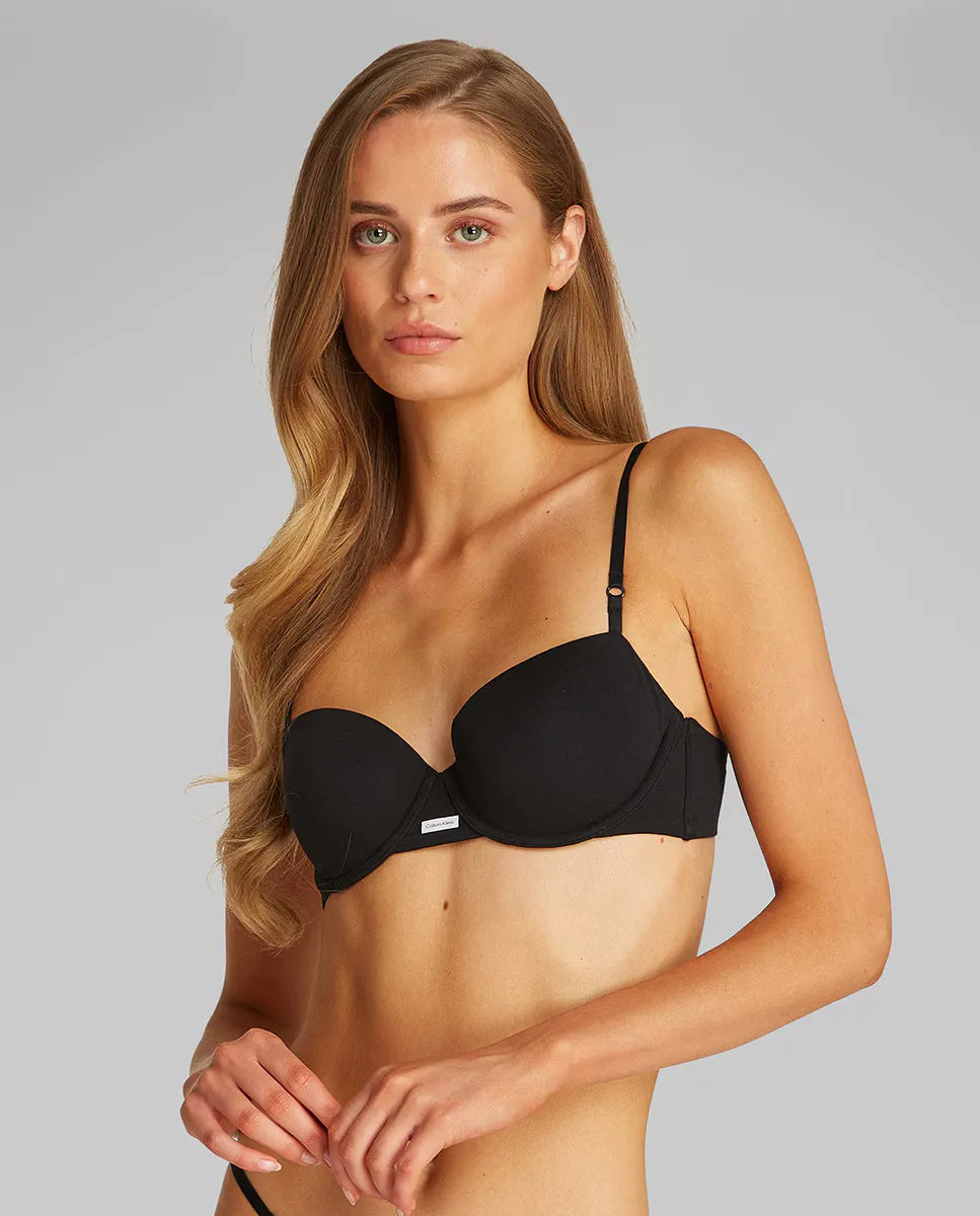 Классический бюстгальтер на косточках ХЛОПОК МОДАЛ BARE Calvin Klein, черный 
Классический бюстгальтер на косточках ХЛОПОК МОДАЛ BARE Calvin Klein, черный