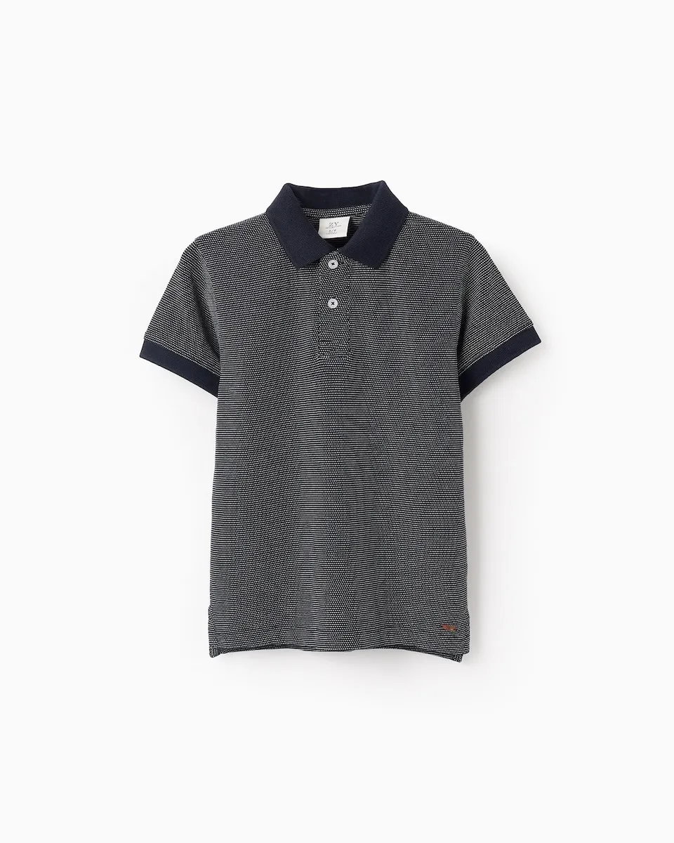 Детская футболка поло с коротким рукавом и микроузором Zippy, темно-синий
Детская футболка поло с коротким рукавом и микроузором Zippy, темно-синий