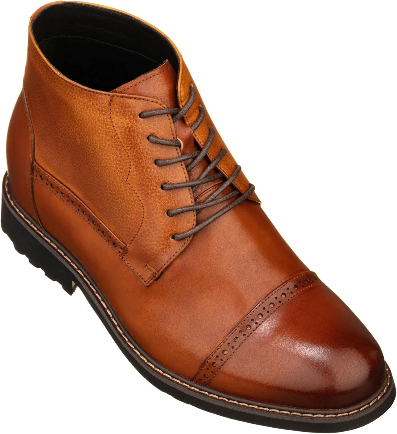 Мужские невидимые ботинки-поднятые CALTO - черные кожаные ботинки с шнуровкой и носком с крышкой, с внутренним искусственным мехом - увеличивают рост на 8 см - Y41083 - размер 6 D(M) США
Мужские невидимые ботинки-поднятые CALTO - черные кожаные ботинки с шнуровкой и носком с крышкой, с внутренним искусственным мехом - увеличивают рост на 8 см - Y41083 - размер 6 D(M) США