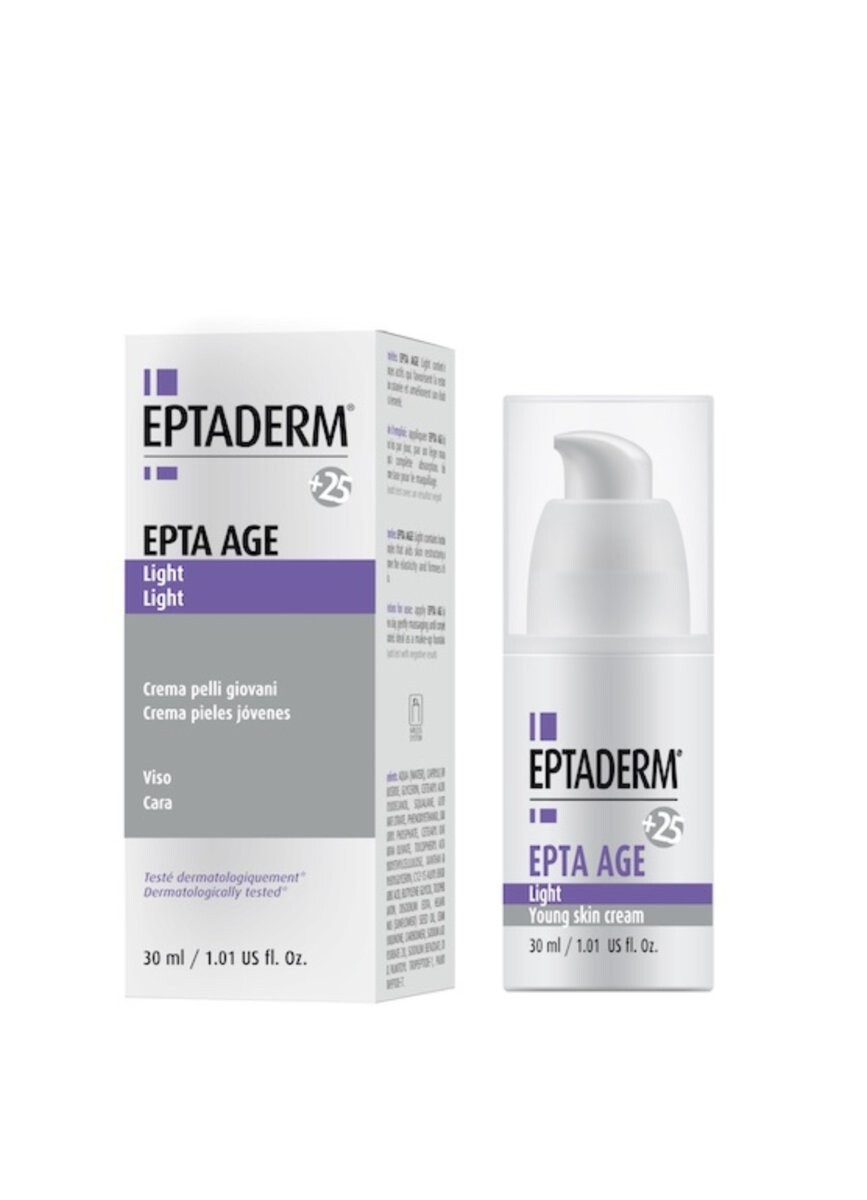 Eptaderm, EPTA AGE Light, Антивозрастной крем для молодой кожи после 25 лет, 30мл
Eptaderm, EPTA AGE Light, Антивозрастной крем для молодой кожи после 25 лет, 30мл