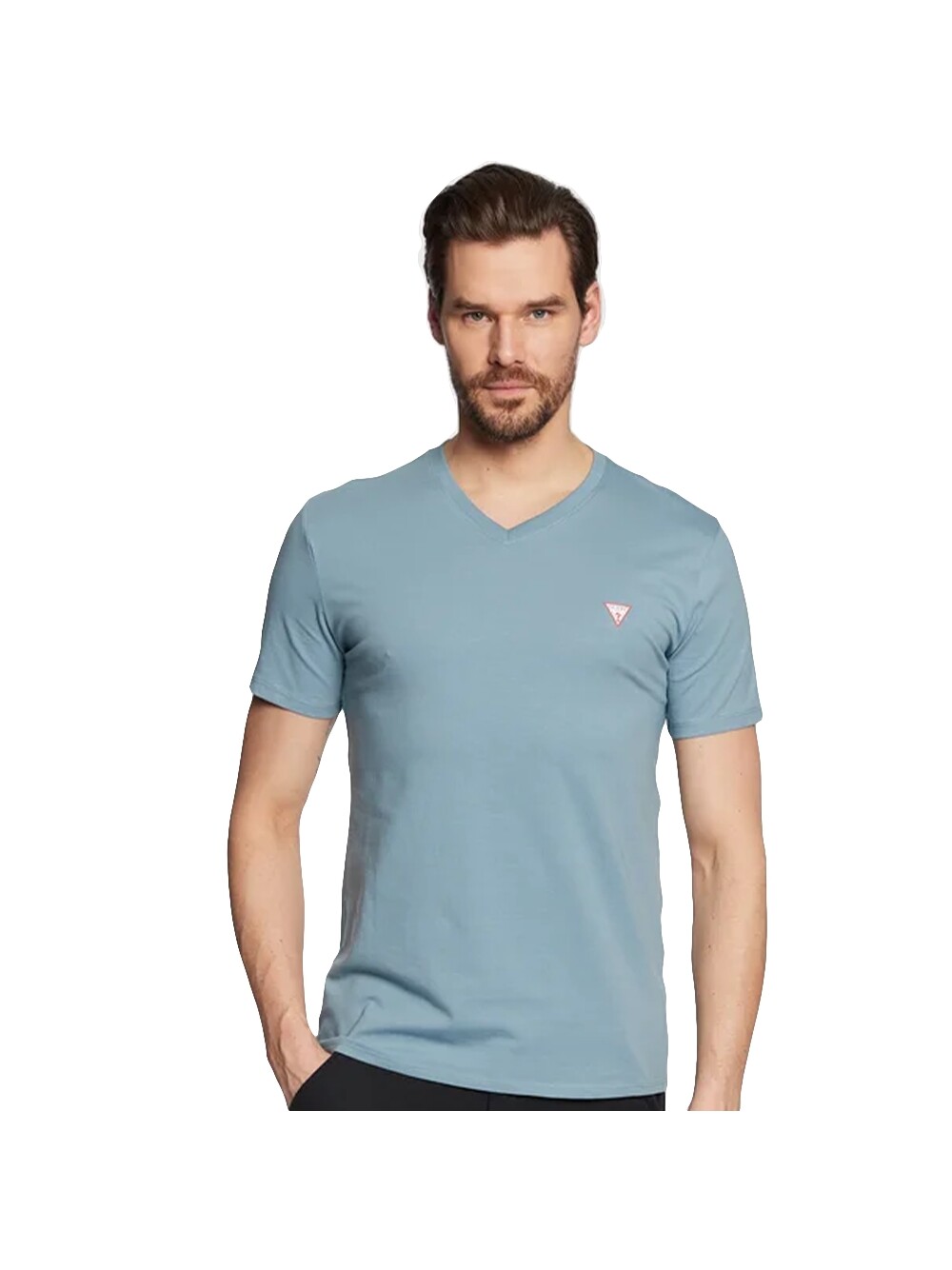 Футболка с v-образным вырезом и классическим треугольником с логотипом Guess, синий
Футболка с v-образным вырезом и классическим треугольником с логотипом Guess, синий