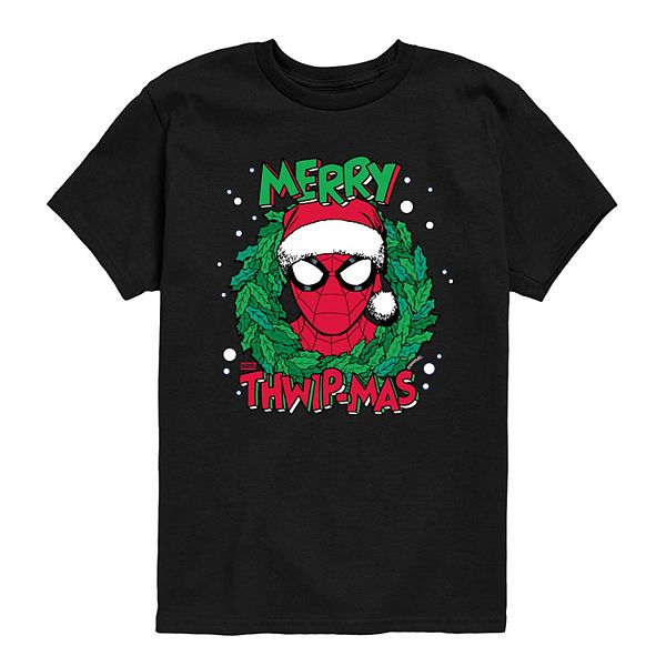 Футболка с принтом Spider-Man Merry Thwip-mas для мальчиков 8-20 Marvel, Black
Футболка с принтом Spider-Man Merry Thwip-mas для мальчиков 8-20 Marvel, Black