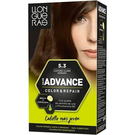 Краска для волос Color Advance 5.3 Clear Gold Brown, Llongueras
Краска для волос Color Advance 5.3 Clear Gold Brown, Llongueras