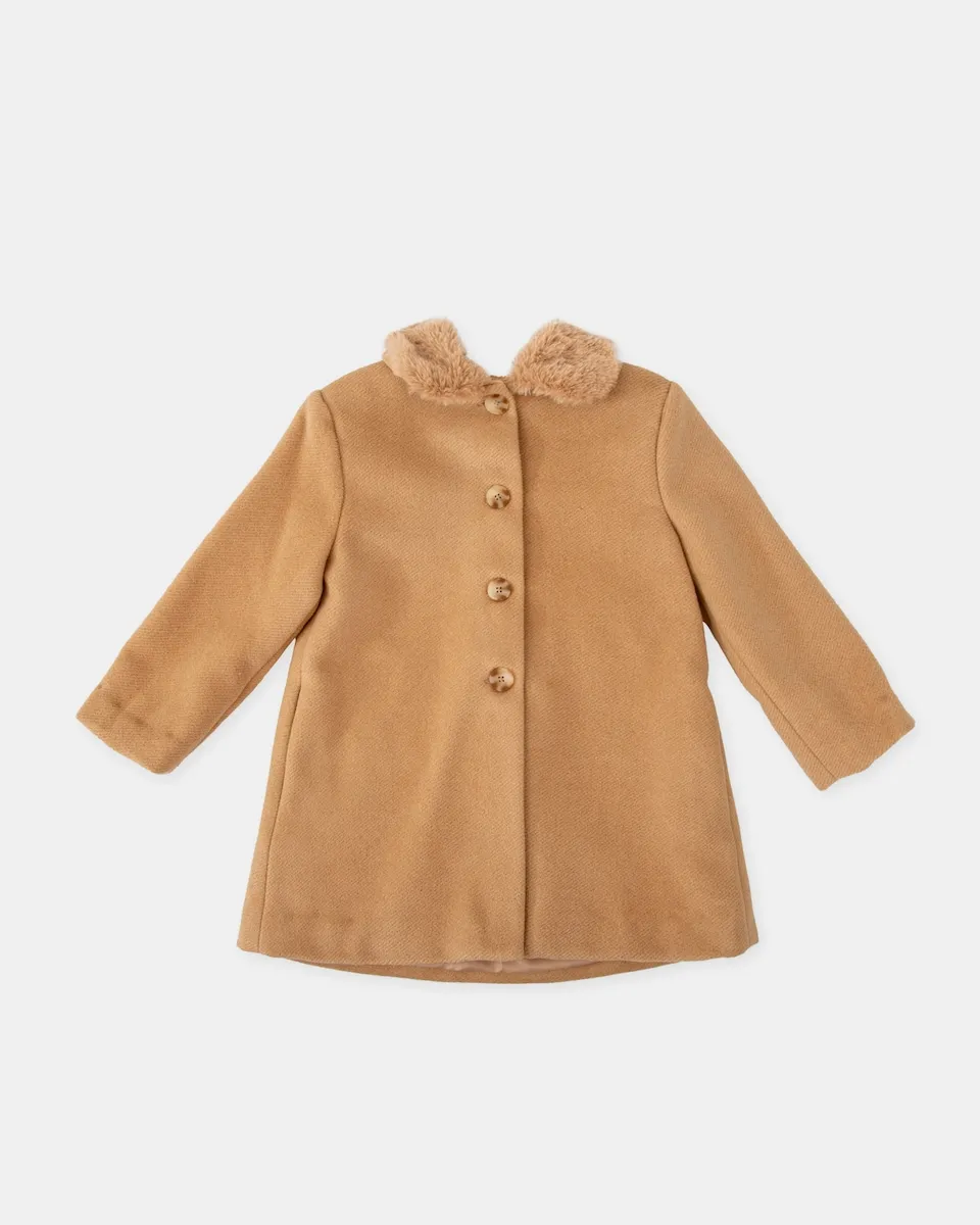 Детское верблюжье пальто из драпа с меховым воротником Tutto Piccolo, песочный
Детское верблюжье пальто из драпа с меховым воротником Tutto Piccolo, песочный
