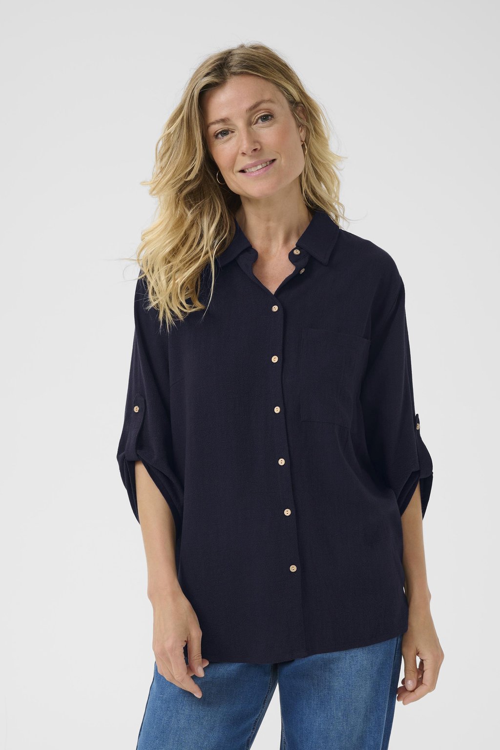 Блузка на пуговицах KAMRI Love Copenhagen, темно-синий
Блузка на пуговицах KAMRI Love Copenhagen, темно-синий