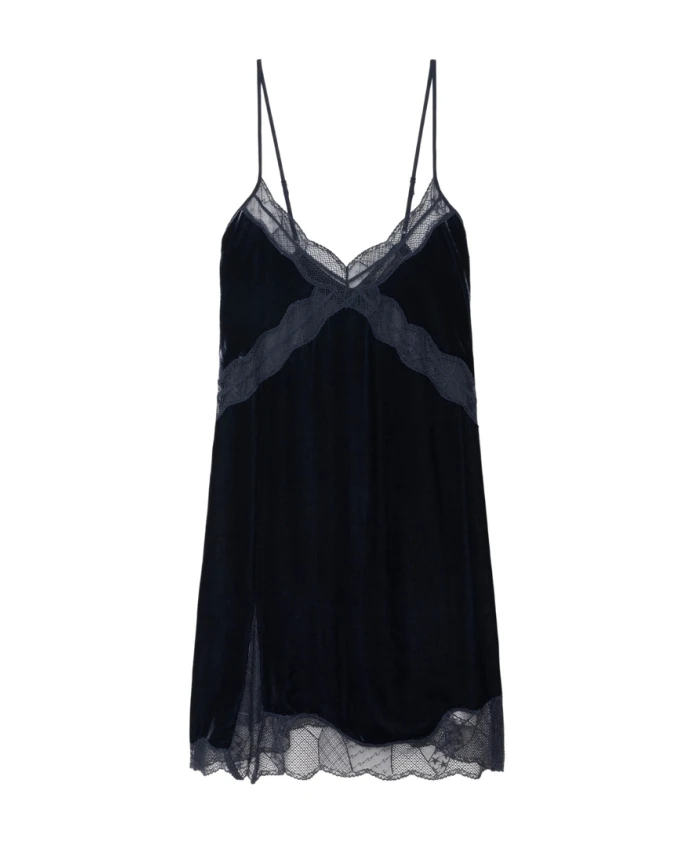 Платье с V-образным вырезом из темно-синего бархатного кружева Zadig & Voltaire, синий
Платье с V-образным вырезом из темно-синего бархатного кружева Zadig & Voltaire, синий